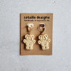 vanilla teddy bears Stud Earrings