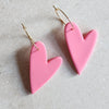 big pink hearts Dangle Earrings