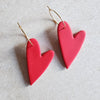 big red hearts Dangle Earrings