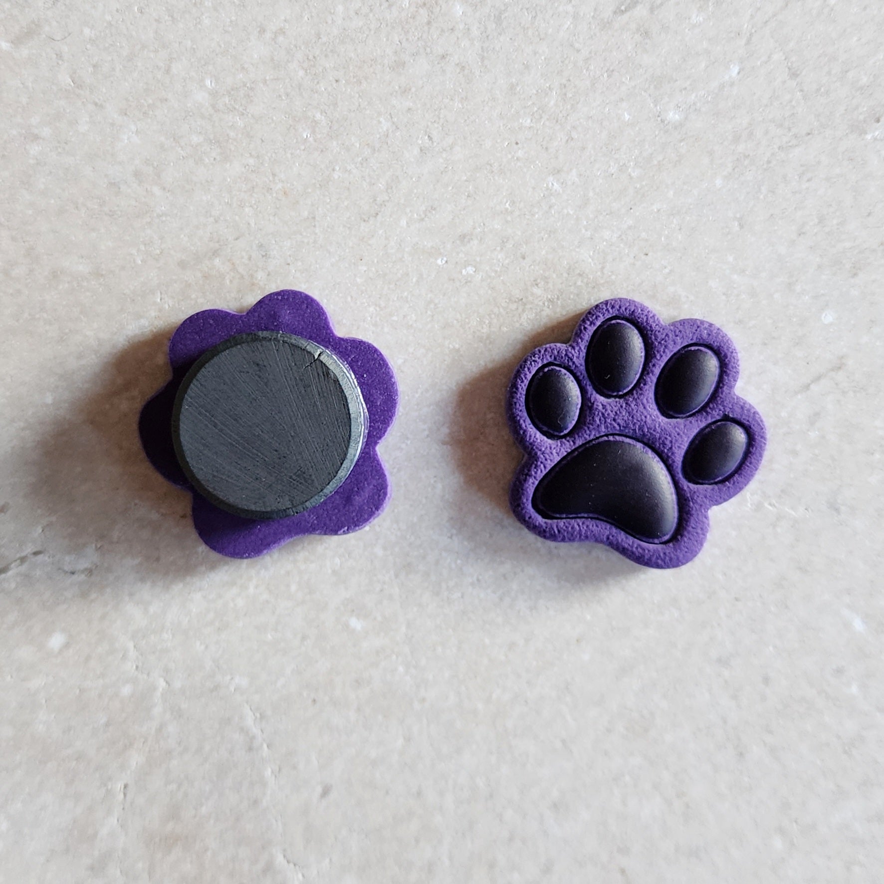 purple paw magnet Magnets & Pins