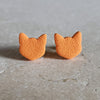 orange cat studs Stud Earrings