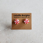 peppermint studs Stud Earrings