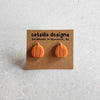 orange pumpkins Stud Earrings