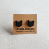 black cat studs Stud Earrings