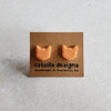 orange cat studs Stud Earrings