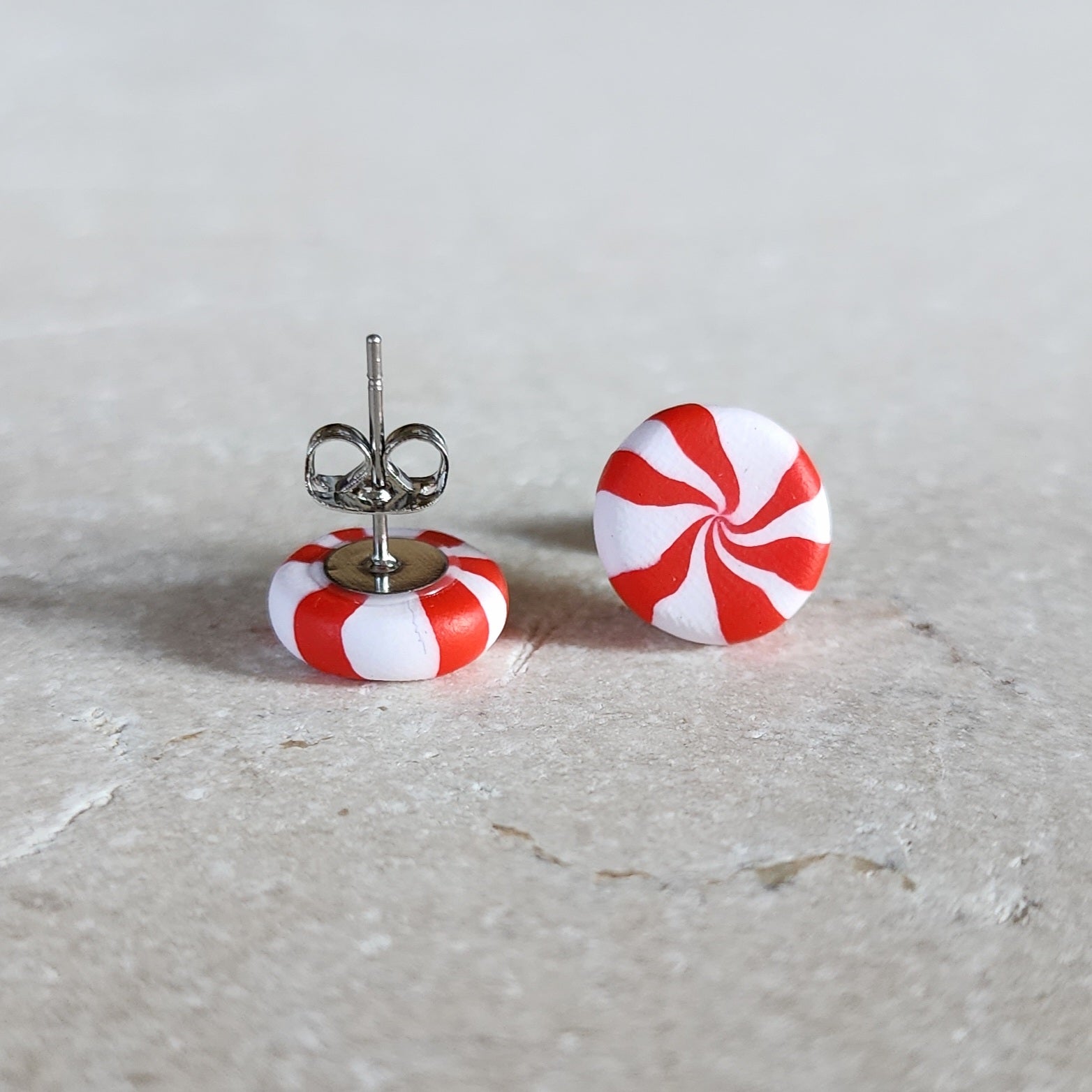 peppermint studs Stud Earrings