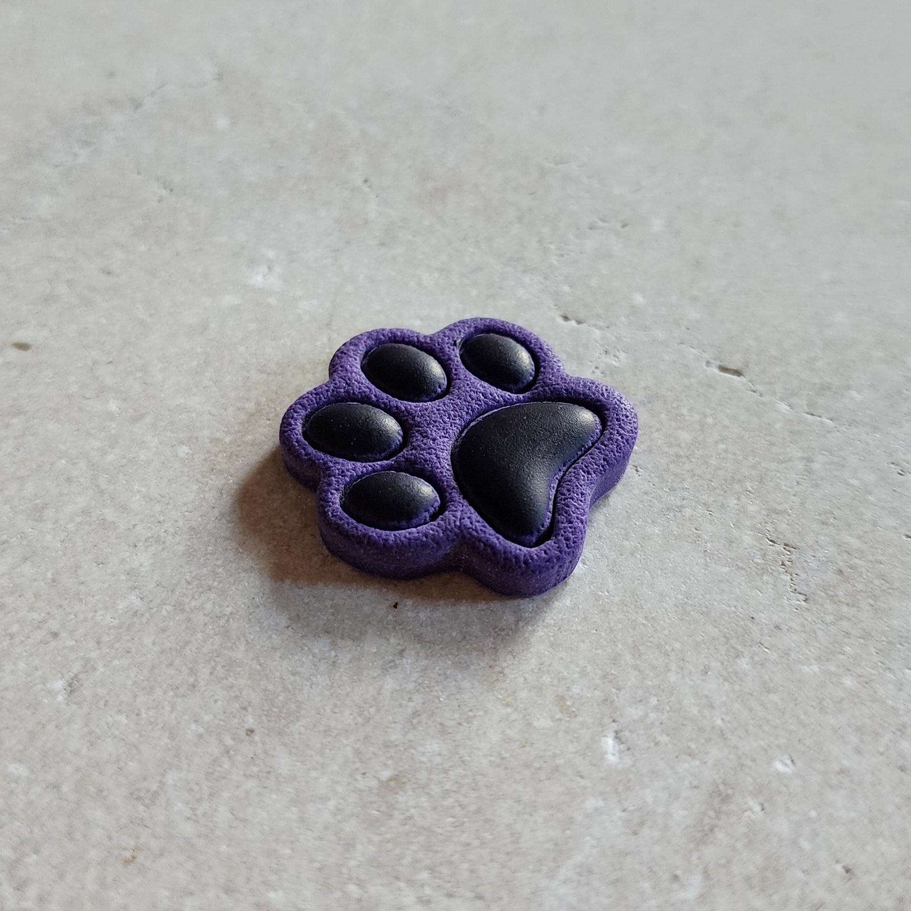 purple paw magnet Magnets & Pins