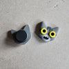 gray tabby cat magnet Magnets & Pins