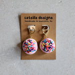pink sugar cookies Dangle Earrings