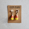 candy corn Dangle Earrings