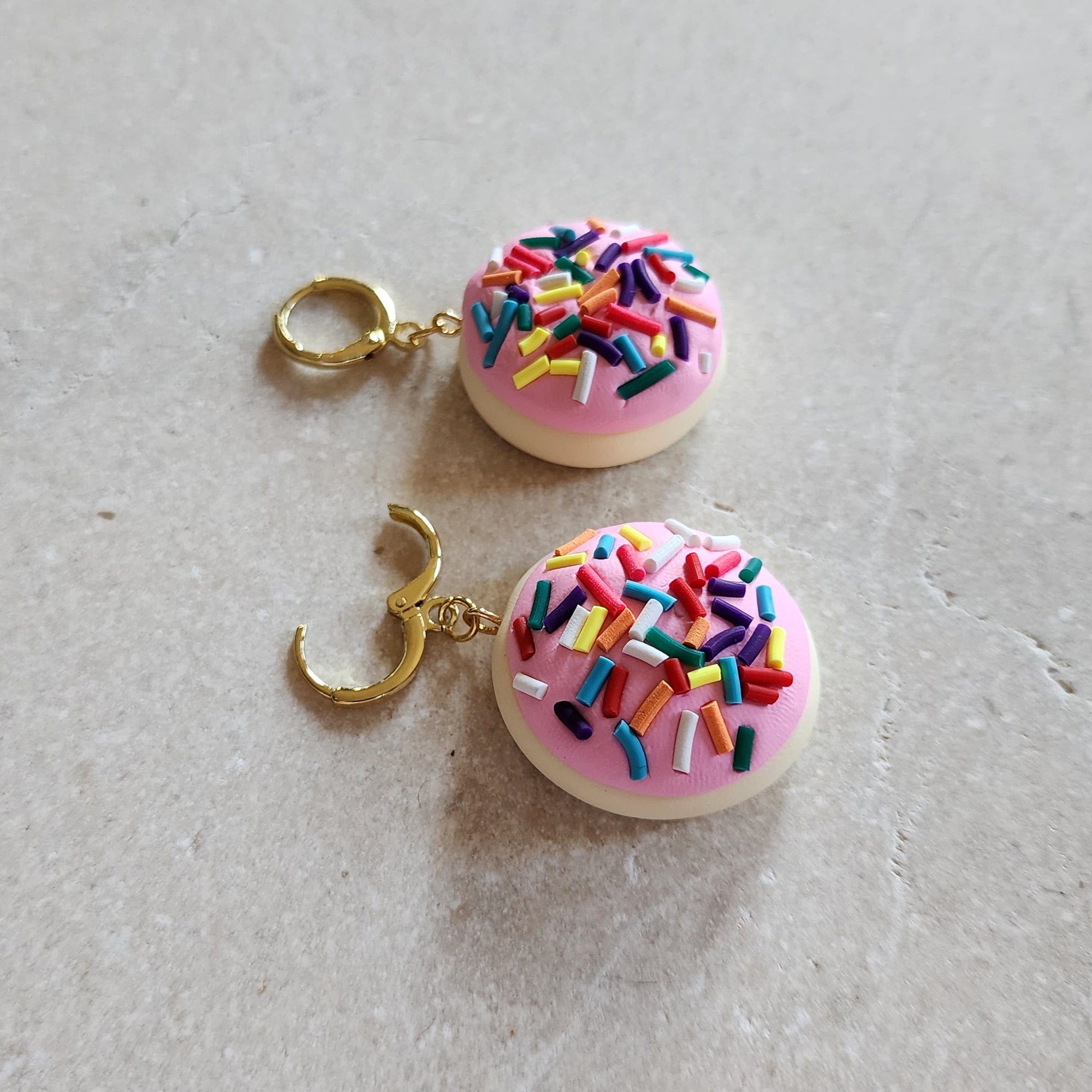 pink sugar cookies Dangle Earrings
