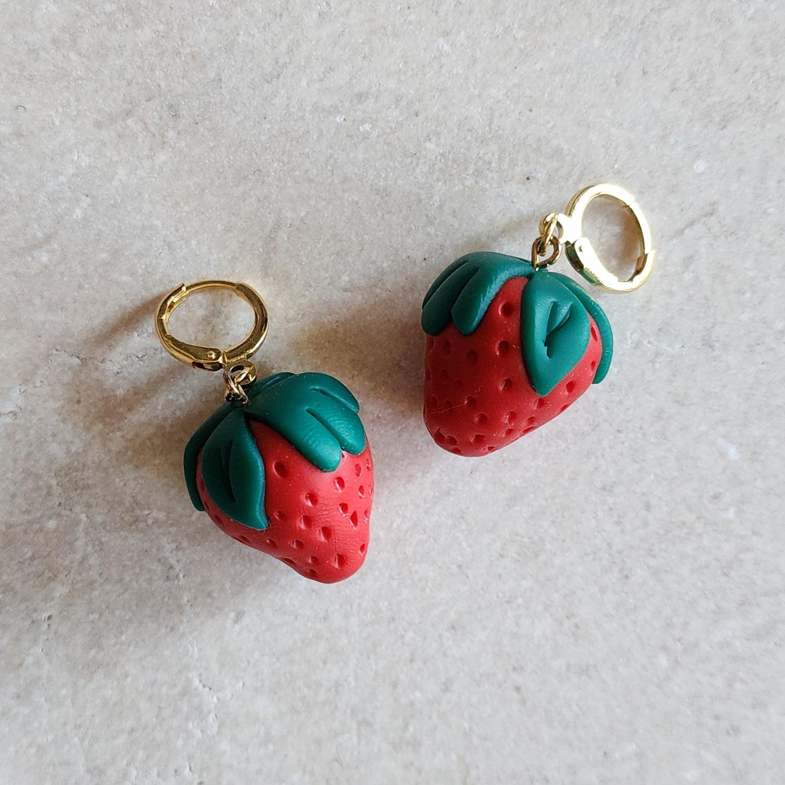 big strawberries Dangle Earrings