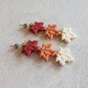 stacked maple leafs Dangle Earrings