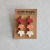 stacked maple leafs Dangle Earrings