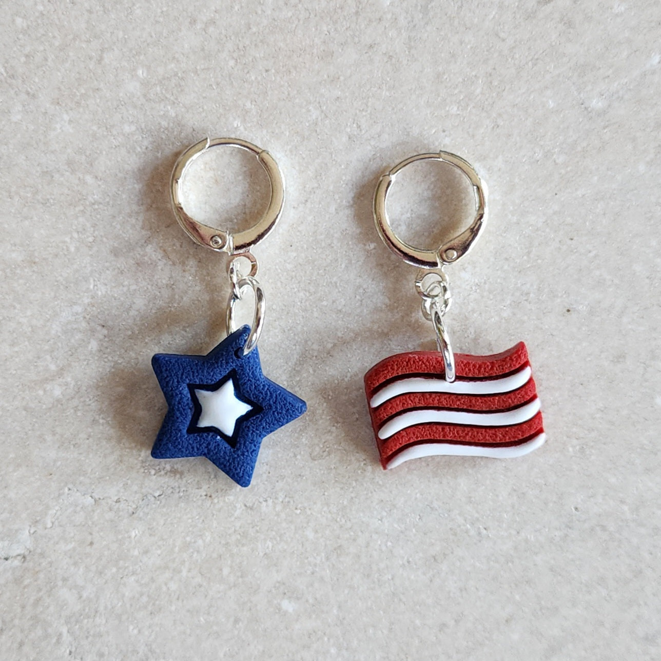 american flag Dangle Earrings