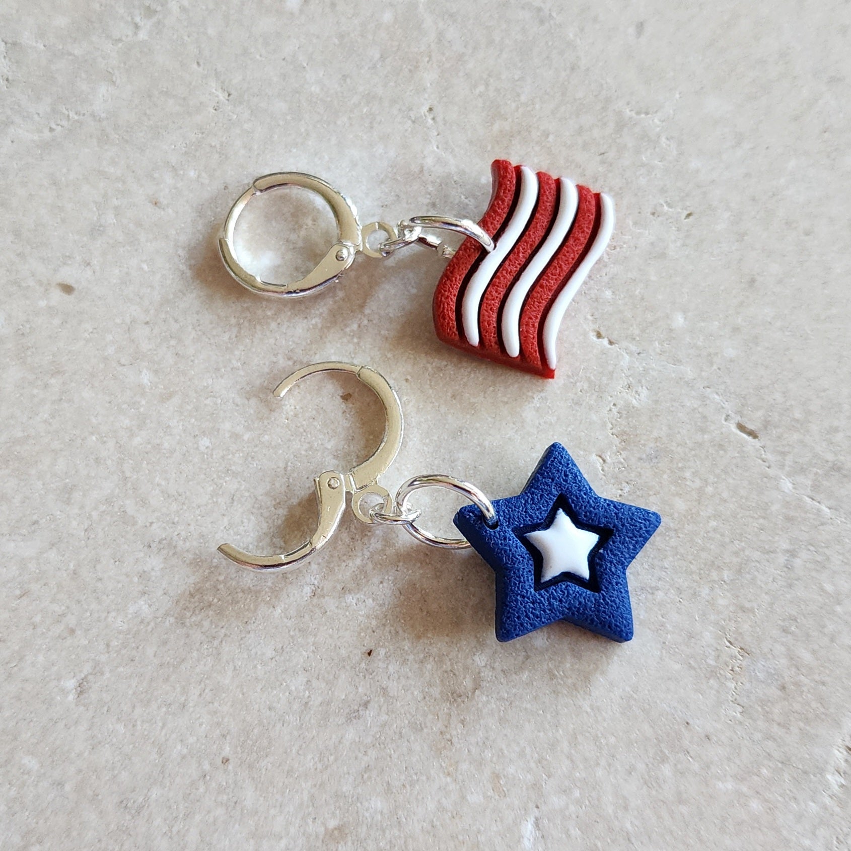 american flag Dangle Earrings