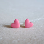 pink hearts mini studs